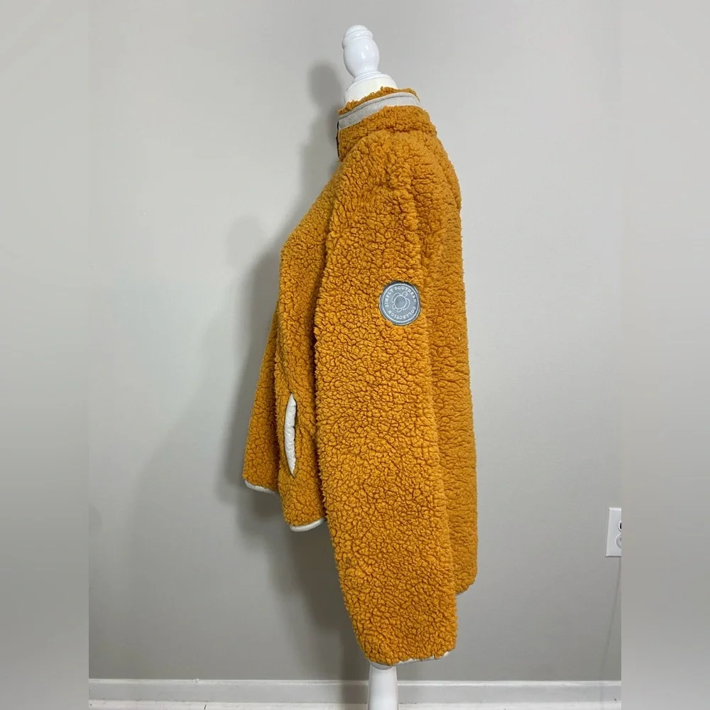 Simply Southern Collection Yellow Fleece Pullover Jacket w/ Pockets and Zipper - Picture 7 of 8
